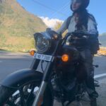 Monica Sharma Instagram - Vrooming in the hills 🏍 . . . Styled by- @Styledbycindy01 . . . #royalenfield #royalenfieldclassic #biker #hills #vroomvroom #bikergirl #instabike #instagood #instafashion #instafashion #instastyle #instamood #bulletlovers #bullet #bikelovers #bikeride #classic #classic350 #hillstation #bikers #bikers #bikerchick #bikerchicks #love #art #pictureoftheday Rampur Bushahr HP 06