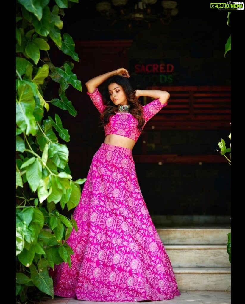 Navya Swamy Instagram - Pose… pose… pose… Outfit by @riya_designing ...
