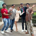 Nushrratt Bharuccha Instagram - Ek Womaniya Sab Pe Bhaari 💪🏻💪🏻 10th June ko… #JanhitMeinJaari 💁🏻‍♀️ My fav boys!! @writerraj @vinod.bhanushali @krishanurathore @anudsinghdhaka @jai_basantu_singh Top & skirt: @aak.ch @lavishalice @prettylittlething Jewellery @studiomoonray Styled by: @stylebychandni Assisted: @theocracy_fattygirl Makeup: @tanvismarathe Hair: @ashwini_hairstylist