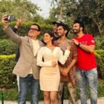 Nushrratt Bharuccha Instagram - Ek Womaniya Sab Pe Bhaari 💪🏻💪🏻 10th June ko… #JanhitMeinJaari 💁🏻‍♀️ My fav boys!! @writerraj @vinod.bhanushali @krishanurathore @anudsinghdhaka @jai_basantu_singh Top & skirt: @aak.ch @lavishalice @prettylittlething Jewellery @studiomoonray Styled by: @stylebychandni Assisted: @theocracy_fattygirl Makeup: @tanvismarathe Hair: @ashwini_hairstylist