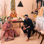 Pavitra Punia Instagram - Happy Ganesh Chaturthi to all 💕 from us 🏠to you 🌺. Ganpati Bappa morya 💫 #pavitrapunia #eijazkhan #pavijaz