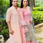 Pavitra Punia Instagram - All the loving wishes for you today , to bring much peace and happiness your way. aap sabhi ko humaari taraf se Eid Mubaarak. . . #eijazkhan #❤️ #pavvitrapunia #eiduladha #eidmubarak . . . . she’s wearing @labelmraar me’s wearing @elitesahab co ordinated by @triptigoy . . . #chutkula mai to gaya tha unhe qurbani ki biryani dene, lekin mai khud hi qurban ho gaya. . . .
