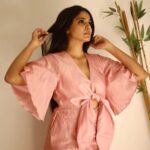 Pooja Sawant Instagram - 🌸🌸🌸 Thank you @maddermuch for this pretty dress Styled by @prachethestylist Pics @shruu_t Make up @vrushti_harkare