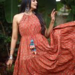Pooja Sawant Instagram - 🍁 Thank you @maddermuch for this lovely outfit ♥️ Styled by @prachethestylist Shot by @shruu_t