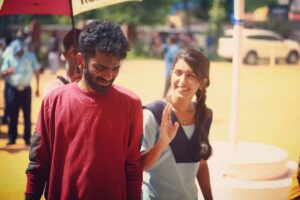 Pradeep Ranganathan Instagram - Happyy bdayy to my first heroine and my first friend in the industry ❤❤ @samyuktha_hegde . A lot of sweet memories with you .. Which I couldn't put it in words but I hope u feel the same :) The aura you bring when you are around is sooo Samyuktaa hegdeeeishhh😄😄 (I couldn't find an adjective :P ) Wishing you a suuperb year and a peaceful life ahead ❤☺
