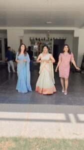 Preethi Sharma Instagram - 🫶🏻 
With beautiful @preethi_srinivaas and @soundaryareddy_official 
#preelovesyou☮️ #padamatisandhyaragam @zeetelugu