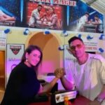 Preeti Jhangiani Instagram - And he lost again… 💪 At the inauguration of the Armwrestling academy Gwalior by the Gwalior Arm Wrestling Association, Supported by @propanjaleague .