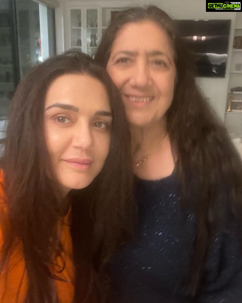 Preity Zinta Instagram - So happy to spend some quality time with mom ❤️ She is loving being a Nani Ma and I cannot stop smiling 😍 #ma #nanima #ting