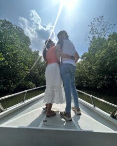 Priyanka Nalkari Instagram - #mangroove #malaysia #green #mandatoryclicks #birthdaygirlme #smiles #happiness #vacationmode #actresslife #wifelife #love #boat