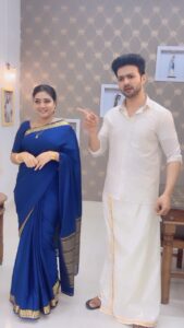 Priyanka Nalkari Instagram - In between shots of Seetha Raman @zeetamizh @nalkarpriyanka