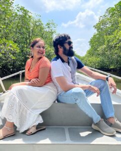 Priyanka Nalkari Instagram - #mangroove #malaysia #green #mandatoryclicks #birthdaygirlme #smiles #happiness #vacationmode #actresslife #wifelife #love #boat