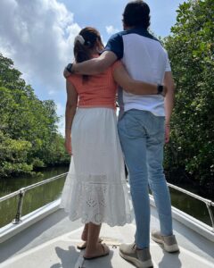 Priyanka Nalkari Instagram - #mangroove #malaysia #green #mandatoryclicks #birthdaygirlme #smiles #happiness #vacationmode #actresslife #wifelife #love #boat