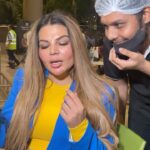 Rakhi Sawant Instagram - "Rakhi reads the Namaz Prayers 🤲" Rakhi Sawant reads her daily Namaz prayers , she says she is a new learner but definitely we are so proud to see faith and happiness in her face!!💕 #Rakhisawant #viralbhayani #bollywood