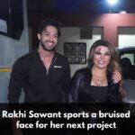 Rakhi Sawant Instagram - @rakhisawant2511 was recently seen shooting for one of her projects wherein she sported a bruised face. Take a look! #tellytalkindia #TellyTalk #RakhiSawant #entertainment #tellywood