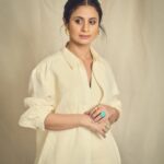 Rasika Dugal Instagram - 🪶 Outfit: @ampmfashions Jewellery: @e3kjewelry @aditi_bhatt @minerali_store @ascend.rohank Styling: @dhruvadityadave HMU: @mayura_makeup_hair 📸: @gohil_jeet Assisted by: @anjalibiyani_