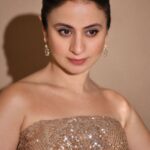 Rasika Dugal Instagram - 🥂 #HELLOHallOfFameAwards2023 Outfit: @shivaniawastyofficial Jewellery: @anmoljewellers Heels: @louboutinworld MUA: @mayura_makeup_hair Hair styling: @swapnilkashid_ Styling: @who_wore_what_when 📸: @rishabhkphotography