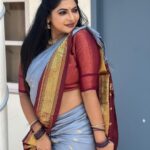 Reshma Pasupuleti Instagram - You become unstoppable when you work on things people cant take away from you. Things like your mindset, Character, personality, transparency, your entire being ✌️ @dharaniofficialpage saree & blouse Jewelry @jewelhub_chennai