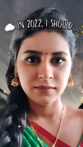 Rithika Tamil Selvi Instagram - Try urs😉😁 #rithika #rithikavijaytv #vijaystars #vijaytelevision