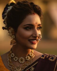 Rupali Bhosale Instagram - Shine like the whole universe is yours.

~ RuMi ~

Saree & Blouse @aaishvy_designs 
Earcuffs, Nath, Finger Rings @nathicha__nakhara 
Moti chokar @samarth_creation_2022 
Long necklace, Waist Chain @jizajewellerystudio 
Makeup @mhatresameer60 
Hair @ruksar__99 
Clicked @ashayrtulalwar 
.
.
.
.
.
#FestiveVibes #SareeLove #LifeIsBeautiful #Saree #Traditional #GratitudeAttitude #TeamWork #SaturdayVibes #RupaliBhosle #RockingRupali #RupaliWinningHearts  #KeepLoving #AaiKutheKayKarte #Sanjana