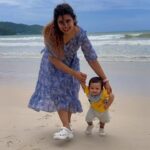 Sameera Sherief Instagram - Quality time with my son. Vacation appropriate, looking stylish as I’m wearing SSXMB. Below are the details of the dress. Get your hands on it, if u are a mom-to-be or a new mom. *Eden* Eden is high on both style quotient and sex appeal! The top half of Eden is designed as a wrap dress allowing you to choose how deep you’d like your neck line, from conservative to very sexy, you lead the way. Ribbons attached to the sides get tied at the back to give you shape and hold the flap down. The bottom gives the impression of a wrap dress but isn’t. The outfit has a ruffled asymmetric helm line that adds to the style. Ties come together at the back to give shape. Pockets on both sides add extra functionality. The unique SM X MB design includes a cross-over inner neck pattern to access your breasts with compete ease and a fully integrated flap that helps you have 100% privacy as you nurse.