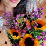 Samiksha Jaiswal Instagram - 🌻Peace. Love. Sunshine & Sunflowers!🌻 . . . . . . . . . . . . . . . . . Thank you so much @ankitashivhare for making me smile! Welcome to the family. ❤️
