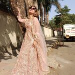 Sana Amin Sheikh Instagram - 💗💗💗 #Eid2022 (3.5.22) #eid #eiddress #floral #pinkdress #pink Mumbai, Maharashtra