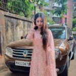 Sana Amin Sheikh Instagram - 💗💗💗 #Eid2022 (3.5.22) #eid #eiddress #floral #pinkdress #pink Mumbai, Maharashtra
