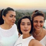 Sayani Gupta Instagram - Favourite girls My Yoga/ Hiking/ travelling partners Soul sisters @minimathur @ishikamohanmotwane Andretta, Himachal Pradesh