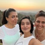 Sayani Gupta Instagram - Favourite girls My Yoga/ Hiking/ travelling partners Soul sisters @minimathur @ishikamohanmotwane Andretta, Himachal Pradesh