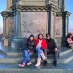Sayani Gupta Instagram - Missing these two so much already! Sunset in Berlin yesterday! @paramitagh @sreya_without_h 14 years of crazy Reunited FTII to Europe #europediaries #teenlalona #berlinebelellapona #threesisters #coldwindwarmheart #chhotobodomaajhari #shorthairgirls Viktoria Park, Berlin
