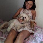 Sayani Gupta Instagram - 🐶 series During the much needed afternoon breaks in Delhi July heat during #axone Shoot days should have massage and 🐕 therapy for endorphins! At the @cultured_delhi that became our home/office/happy place! Thank you & miss you guys!
