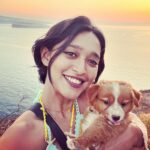 Sayani Gupta Instagram - 🐶 series cause life is just better with them! This one was after a magical Sunset at Lighthouse Santorini.. when I found this absolute button and his siblings! We found an immediate affinity towards one another.. would have definitely run away! Just look at him in the second photo! #findinglove #bestwoof #dogsofinstagram #puppylove Santorini, Greece