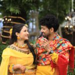 Sheen Dass Instagram - Haldi 🌻 Welcome to the bright side of our life .. 🧿♾️ 💃🏻🕺 . . Thank you @lamourroseofficial for designing this gorgeous haldi lengha . I have paired it with real flower jewellery. And I totally love my look 💛 #rosheen #haldi #srinagar #wedding #destinationwedding #sheendass #explore #reelsinstagram #newbeginnings #blessed #happy #friends #viral #haldiceremony #love #outfit #couple #fun #yellow #lengha