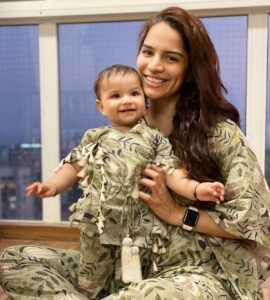 Shikha Singh Instagram - Oh she’s such a drama queen & im loving it, along with these super comfortable kaftan pyjama sets of ours from @little_dreams_india. 

Haye Ram Twinning ka hai zamana 🤪❤️ Thanks 🤩