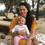 Shikha Singh Instagram - I always want you to travel & keep on exploring! #beachvibes #sand #travel #baby #babygirl #goa #theleelagoa #beautiful #memories #blessed #grateful