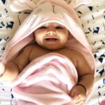 Shikha Singh Instagram - Did someone get a bunny from @kicksandcrawl ❤️ Thank u for this cute bunny soft towel & we are loving our baths all the more now 🥰🙏