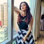 Shivaleeka Oberoi Instagram - Black & white person living in a colourful world. 🐯🌪🦚 Stylist : @khyatibusa Style team : @vinisha_de_souza Hair & Makeup: @nehaseehra Asstd: @makeupbyishakothari Outfit : @ranbirmukherjeeofficial Ring : @curiocottage Earrings and set: @aulerthofficial x @suneetvarmaofficial #KhudaHaafizChapter2 #Nargis #Promotions #Ootd