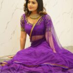 Shobha Shetty Instagram - Felt I look like mannequin 🙈💜 . . . Outfit @shobhashettyfashions