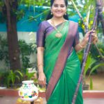 Shruthi Raj Instagram - இனிய பொங்கல் வாழ்த்துக்கள்💚💚💚