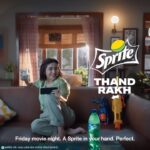 Shweta Tripathi Instagram - Friday movie night, haath mein Sprite, perfect!! 🧊✨ @sprite_india #ThandRakh #Ad
