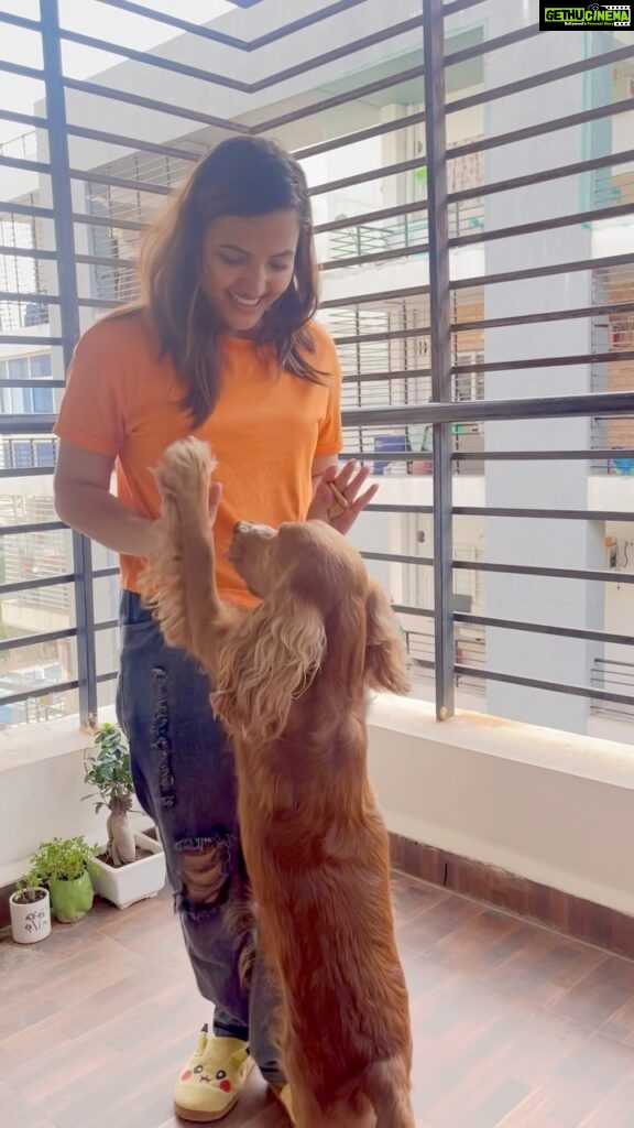 Siri Hanumanth Instagram - My best friend has a fur nd a tail🐾❤️ . . . @herothecockerspaniel