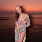 Sonnalli Seygall Instagram - She made love to the magic hour hoping it would turn into a year 💫 #sunsetlover #magichour Photograph: @dieppj Dress: @mandirawirkhq