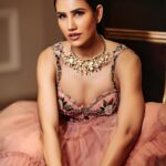 Sonnalli Seygall Instagram - Tulle and Twirl 🌷 Outfit: @rockystarofficial Jewellery: @anaqajewels Photograph: @the_wedding_files #twirl #princessfeels #prettyinpastel