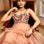 Sonnalli Seygall Instagram - Tulle and Twirl 🌷 Outfit: @rockystarofficial Jewellery: @anaqajewels Photograph: @the_wedding_files #twirl #princessfeels #prettyinpastel