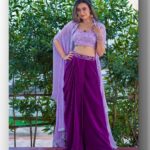 Sowmya Rao Nadig Instagram - Vibe in 💜 #sowmyasharada #sowmyarao Costume @divya_varun_official Makeup @vivid_makeups Photography @ravi_cross_clickx #positivevibes #positivity #jabardasth #etvtelugu