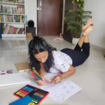Tejashree Pradhan Instagram - In this todays techno savy world,where things are just a click away,I believe in painting it myself ❣️ Thank you rutu🤗 & omi🤗 for suggesting me this colour therapy..This is helping me keep my mood colourful & bright.... Guys u all must try this !! Let's get back to our बचपन ❤️ #HappyLife