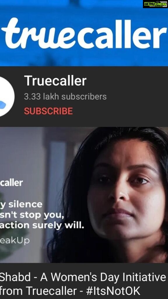 Abhinaya Instagram - For me, the challenge was to make every woman speak up and stand up for themselves. In India alone there's a stalking case every 55 minutes. Here's the true story of a girl who spoke up and how! I am glad to be the part of this truecaller women's day project. The thought of 'Will Not words' resonated with me. Watch the video to know why and how! Show your love and share. #ItsNotOK Thanks a lot to the creative team behind this. Client - @truecaller Agency - @wiralitymedia Producer - @darpantrisal Director - @pranavhariharsharma Management - @oberoi.reena