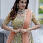 Aditi Ravi Instagram - lehja lehja dil lehja lehja 🎶… Photography - @nostalgiaevents.in Costume - @kahani_stories_in_thread MUAH - @merins_remyamerin Jewellery- @meralda.jewels Location - @portmuziriskochi #lehnga #smile #instagood