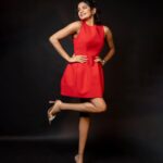 Aditi Shankar Instagram - If you’re sad , add more lipstick and attack 😄♥️🫶 . . . . . . . . . . . . . . . . Styled by : @anuvardhan 💄: @pinkylohar 📸: @kiransaphotography