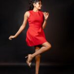 Aditi Shankar Instagram - If you’re sad , add more lipstick and attack 😄♥️🫶 . . . . . . . . . . . . . . . . Styled by : @anuvardhan 💄: @pinkylohar 📸: @kiransaphotography